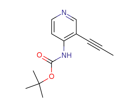 Molecular Structure of 211029-71-9 (Carbamic acid, [3-(1-propynyl)-4-pyridinyl]-, 1,1-dimethylethyl ester)