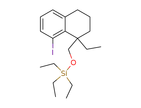 Triethyl-(1-ethyl-8-iodo-1,2,3,4-tetrahydro-naphthalen-1-ylmethoxy)-silane