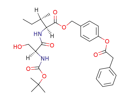 (2S,3S)-2-((S)-2-tert-Butoxycarbonylamino-3-hydroxy-propionylamino)-3-methyl-pentanoic acid 4-phenylacetoxy-benzyl ester