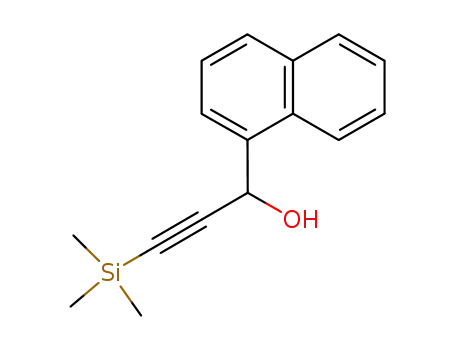 Molecular Structure of 405064-45-1 (1-Naphthalenemethanol, a-[(trimethylsilyl)ethynyl]-)
