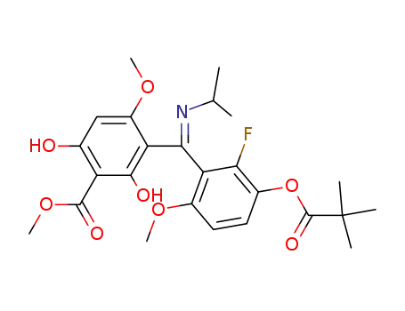 2,4-dihydroxy-6,6'-dimethoxy-2'-fluoro-3-methoxycarbonyl-3'-pivaloyl-benzophenone-N-(2-methylethyl)ketimine