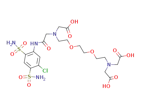 {(2-{2-[2-(bis-carboxymethyl-amino)-ethoxy]-ethoxy}-ethyl)-[(5-chloro-2,4-disulfamoyl-phenylcarbamoyl)-methyl]-amino}-acetic acid