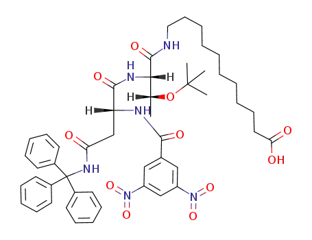 11-{(2S,3R)-3-tert-Butoxy-2-[(R)-2-(3,5-dinitro-benzoylamino)-3-(trityl-carbamoyl)-propionylamino]-butyrylamino}-undecanoic acid