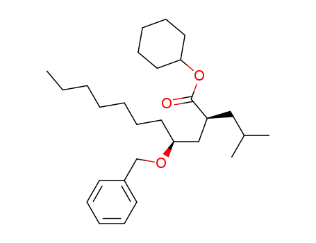 (2S,4S)-4-Benzyloxy-2-isobutyl-undecanoic acid cyclohexyl ester