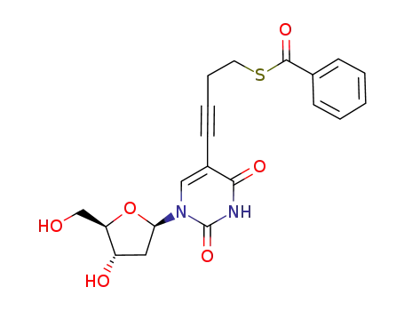 Molecular Structure of 647852-33-3 (Uridine, 5-[4-(benzoylthio)-1-butynyl]-2'-deoxy-)
