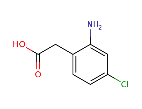 Molecular Structure of 177985-31-8 (Benzeneacetic acid, 2-amino-4-chloro-)