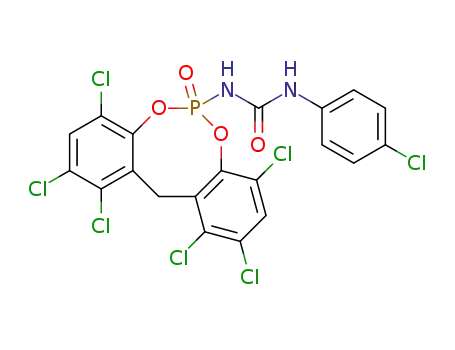 N-chlorophenyl-N'-[1,2,4,8,10,11-hexachloro-6-oxido-12H-dibenzo[d,g]-1,3,2-dioxaphosphocin-6-yl]urea