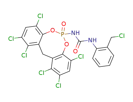 1-(2-chloromethyl-phenyl)-3-(1,2,4,8,10,11-hexachloro-6-oxo-12H-5,7-dioxa-6λ5-phospha-dibenzo[a,d]cycloocten-6-yl)-urea