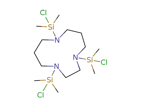 1,4,8-Tris-(chloro-dimethyl-silanyl)-1,4,8-triaza-cycloundecane
