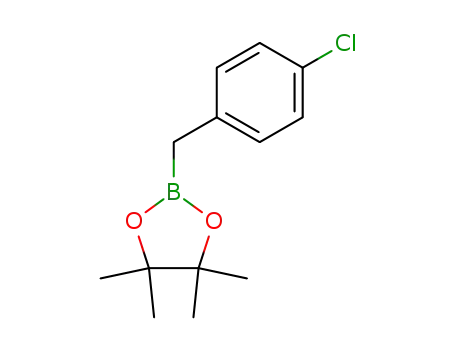 Molecular Structure of 517920-59-1 (2-[(3-chlorophenyl)Methyl]-4,4,5,5-tetraMethyl-1,3,2-dioxaborolane)