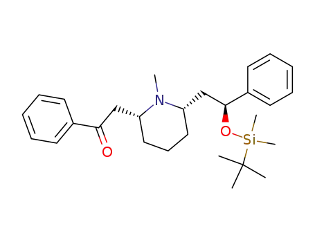 2-{(6S)-6-[(2S)-2-(tert-butyldimethylsilanoxy)-2-phenylethyl]-1-methylpiperidin-(2R)-2-yl}-1-phenylethanone