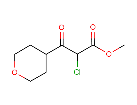 Molecular Structure of 874910-51-7 (2H-Pyran-4-propanoic acid, a-chlorotetrahydro-b-oxo-, methyl ester)