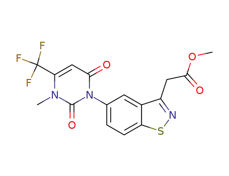 methyl 5-[3,6-dihydro-3-methyl-2,6-dioxo-4-(trifluoromethyl)-1(2H)-pyrimidinyl]-1,2-benzisothiazole-3-acetate