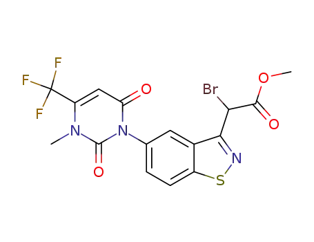 methyl 5-[3,6-dihydro-3-methyl-2,6-dioxo-4-(trifluoromethyl)-1(2H)-pyrimidinyl]-α-bromo-1,2-benzisothiazole-3-acetate