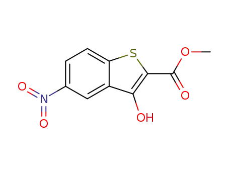Molecular Structure of 26759-52-4 (methyl 3-hydroxy-5-nitrobenzo[b]thiophene-3-carboxylate)