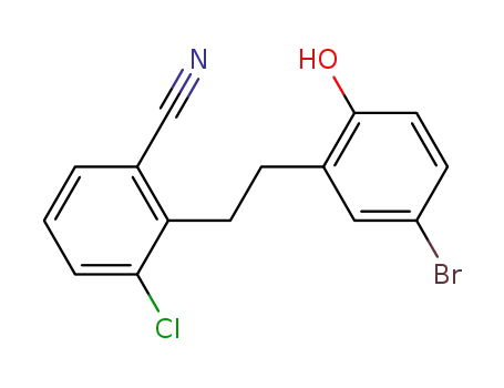 2-[2-(5-bromo-2-hydroxyphenyl)-ethyl]-3-chlorobenzonitrile