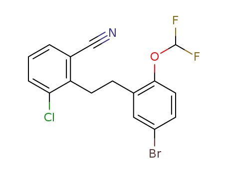 2-[2-(5-bromo-2-difluoromethoxyphenyl)-ethyl]-3-chlorobenzonitrile