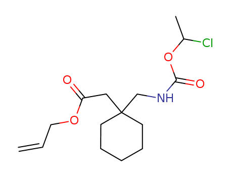 allyl 1-{[(alpha-chloroethoxy)carbonyl]aminomethyl} -1-cyclohexane acetate