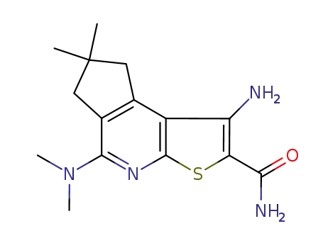 1-amino-5-dimethylamino-7,7-dimethyl-6H-7,8-dihydrocycIopenta[d]thieno[2,3-b]pyridin-2-carboxamide