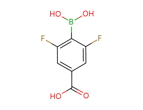 Molecular Structure of 1031857-98-3 (4-Borono-3,5-difluorobenzoic acid)