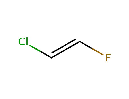 Molecular Structure of 2268-32-8 ((E)-1-Fluoro-2-chloroethene)