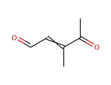 Molecular Structure of 535-09-1 (2-Pentenal, 3-methyl-4-oxo-)