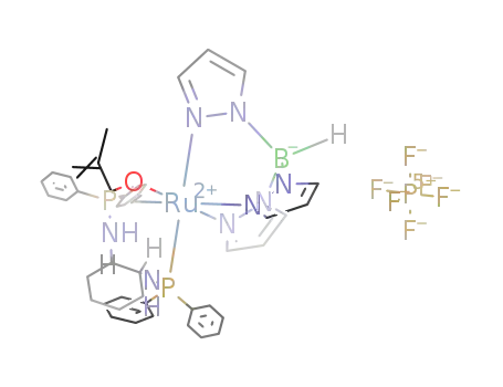 [(hydrotris(pyrazolyl)borate)(methacrolein)Ru(R,R-1,2-bis(diphenylphosphinoamino)cyclohexane)][PF6]