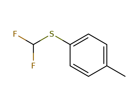 Molecular Structure of 3447-50-5 (Benzene, 1-[(difluoromethyl)thio]-4-methyl-)