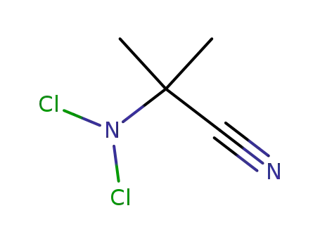 Molecular Structure of 16248-71-8 (Propanenitrile, 2-(dichloroamino)-2-methyl-)