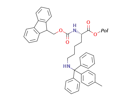 Fmoc-Lys(N-4- methoxytrityl)-2-chlorotrityl-Wang resin