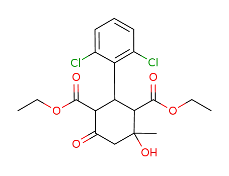 2-(2,6-dichlorophenyl)-4-hydroxy-4-methyl-6-oxo-cyclohexane-1,3-dicarboxylic acid diethyl ester