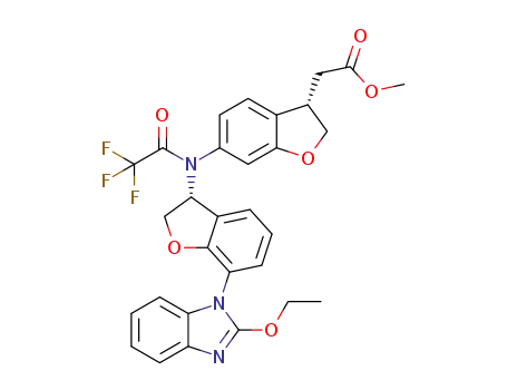 methyl [(3S)-6-{[(3R)-7-(2-ethoxy-1H-benzimidazol-1-yl)-2,3-dihydro-1-benzofuran-3-yl](trifluoroacetyl)amino}-2,3-dihydro-1-benzofuran-3-yl]acetate