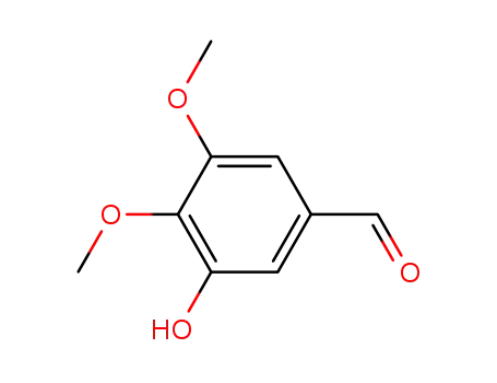 Molecular Structure of 29865-90-5 (3,4-Dimethoxy-5-hydroxybenzaldehyde)