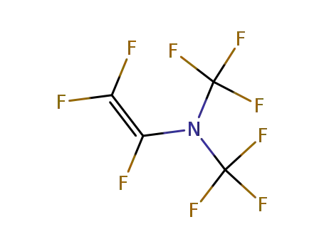 Molecular Structure of 13821-49-3 (Ethenamine, 1,2,2-trifluoro-N,N-bis(trifluoromethyl)-)