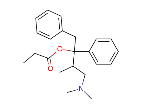 Molecular Structure of 77-50-9 (Benzeneethanol, .alpha.-2-(dimethylamino)-1-methylethyl-.alpha.-phenyl-, propanoate (ester))
