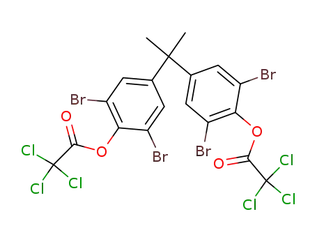 Trichloro-acetic acid 2,6-dibromo-4-{1-[3,5-dibromo-4-(2,2,2-trichloro-acetoxy)-phenyl]-1-methyl-ethyl}-phenyl ester