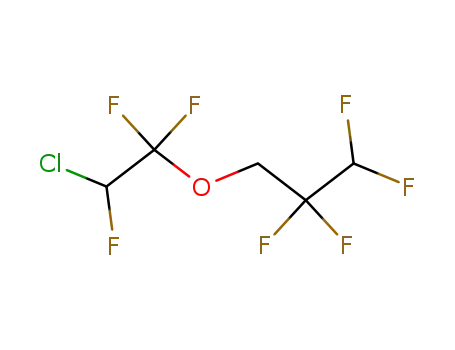 Molecular Structure of 65064-83-7 (1,1,2-Trifluoroethyl-2-chloroethyl-2,2,3,3-tetrafluoropropyl ether)