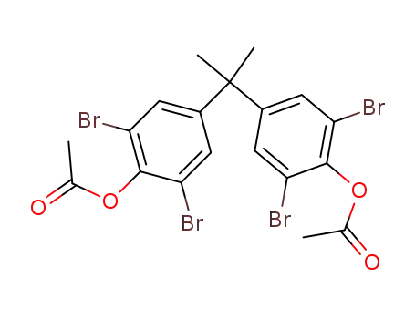 Molecular Structure of 33798-02-6 (4,4'-isopropylidenebis[2,6-dibromophenyl] diacetate)