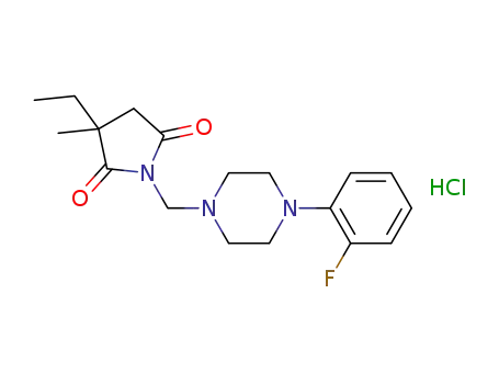 N-[{4-(2-fluorophenyl)-piperazin-1-yl}-methyl]-3-ethyl-3-methyl-pyrrolidine-2,5-dione monohydrochloride