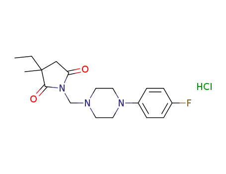 N-[{4-(4-fluorophenyl)-piperazin-1-yl}-methyl]-3-ethyl-3-methyl-pyrrolidine-2,5-dione monohydrochloride