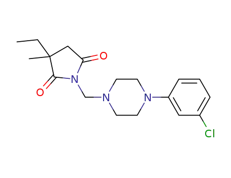 N-[{4-(3-chlorophenyl)-piperazin-1-yl}-methyl]-3-ethyl-3-methyl-pyrrolidine-2,5-dione