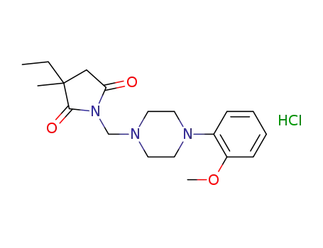 N-[{4-(2-methoxyphenyl)-piperazin-1-yl}-methyl]-3-ethyl-3-methyl-pyrrolidine-2,5-dione monohydrochloride