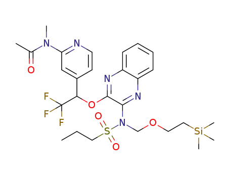 N-methyl-N-(4-(2,2,2-trifluoro-1-(3-(N-((2-(trimethylsilyl)ethoxy)methyl)propylsulfonamido)quinoxalin-2-yloxy)ethyl)pyridin-2-yl)acetamide