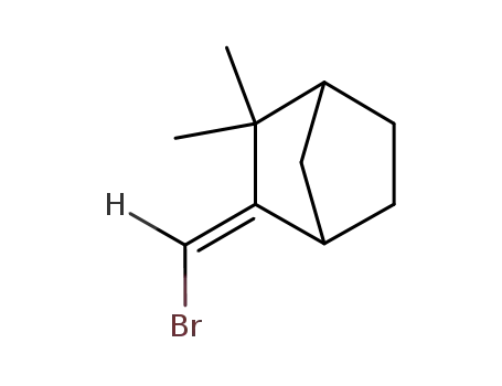 Molecular Structure of 51361-78-5 (Bicyclo[2.2.1]heptane, 3-(bromomethylene)-2,2-dimethyl-, (3E)-)