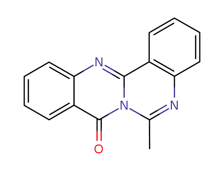 Molecular Structure of 109981-24-0 (8H-Quinazolino[4,3-b]quinazolin-8-one, 6-methyl-)