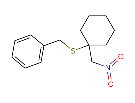 Benzene, [[[1-(nitromethyl)cyclohexyl]thio]methyl]-