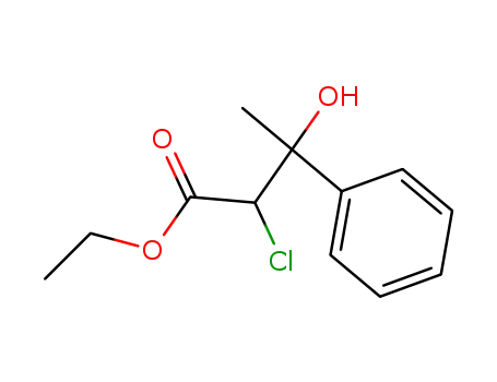 Molecular Structure of 91767-65-6 (ethyl 2-chloro-3-hydroxy-3-phenylbutanoate)