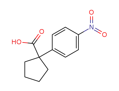 Molecular Structure of 52648-77-8 (1-(4-NITROPHENYL)CYCLOPENTANE-1-CARBOXYLICACID)