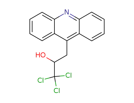 Molecular Structure of 91025-27-3 (9-Acridineethanol, a-(trichloromethyl)-)