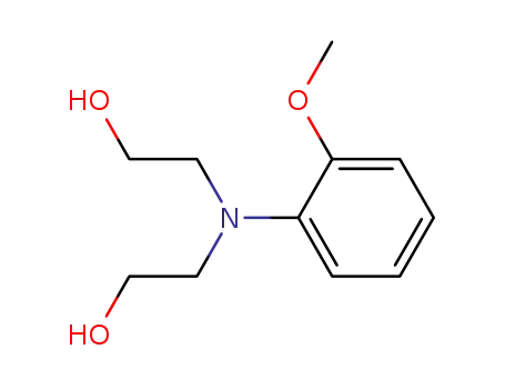 Molecular Structure of 28005-76-7 (2-[2-hydroxyethyl-(2-methoxyphenyl)amino]ethanol)
